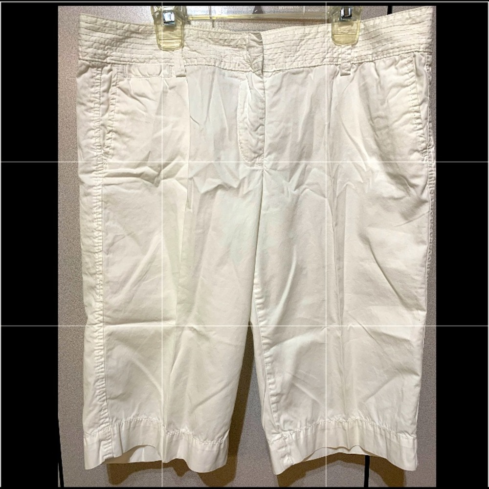 J. Crew shorts, city fit 8 White cotton sheeting!